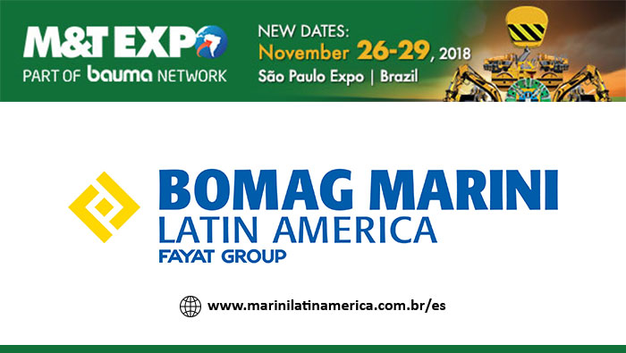 M & T Expo 2018 se realizará del 26 al 29 de noviembre en São Paulo. Feria comercial pospuesta debido a fuerza mayor